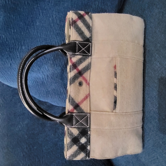 Burberry Blue Label Nova Check Wool Handbag - Picture 1 of 10